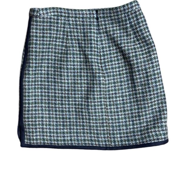 J. Crew houndstooth double notch wool skirt academia schoolgirl collegiate 4 new - Picture 4 of 5